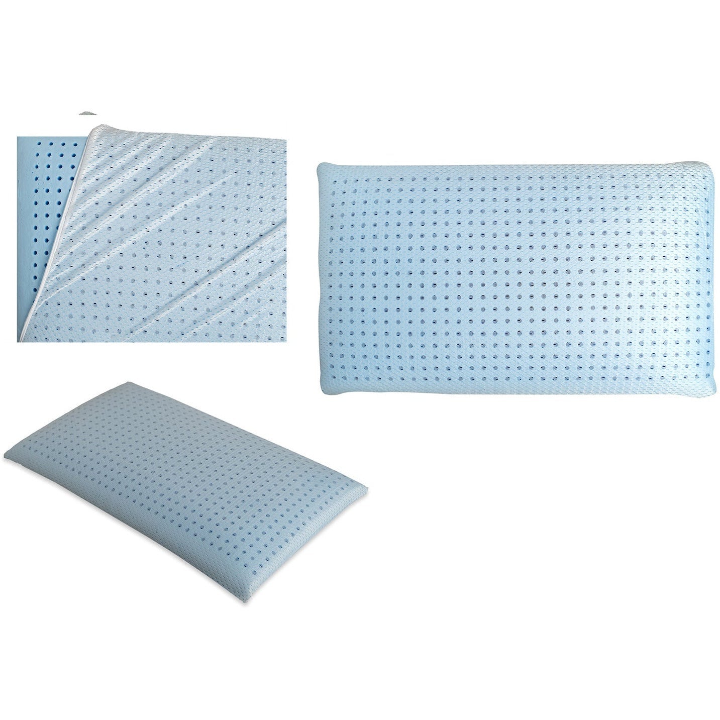 FIXOMED - Guanciale Memory Foam con essenza profumata Talco Aromatherapy - h15x72x42 cm